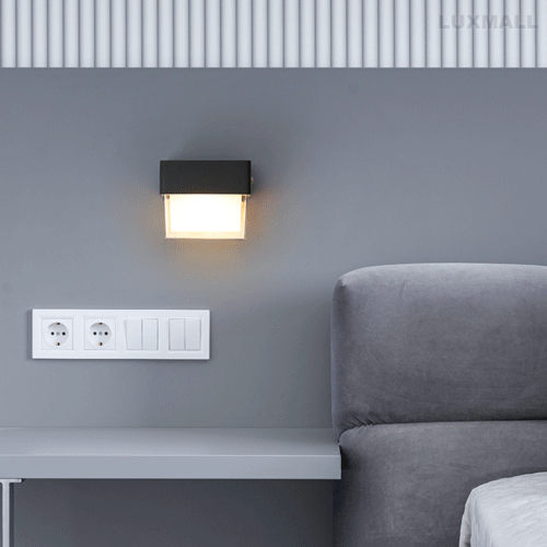 LED 6W 마틸 사각 외부 벽등 (실내/외부 겸용).