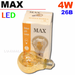 (MAX) LED 에디슨전구 4W A60 26베이스 백열형